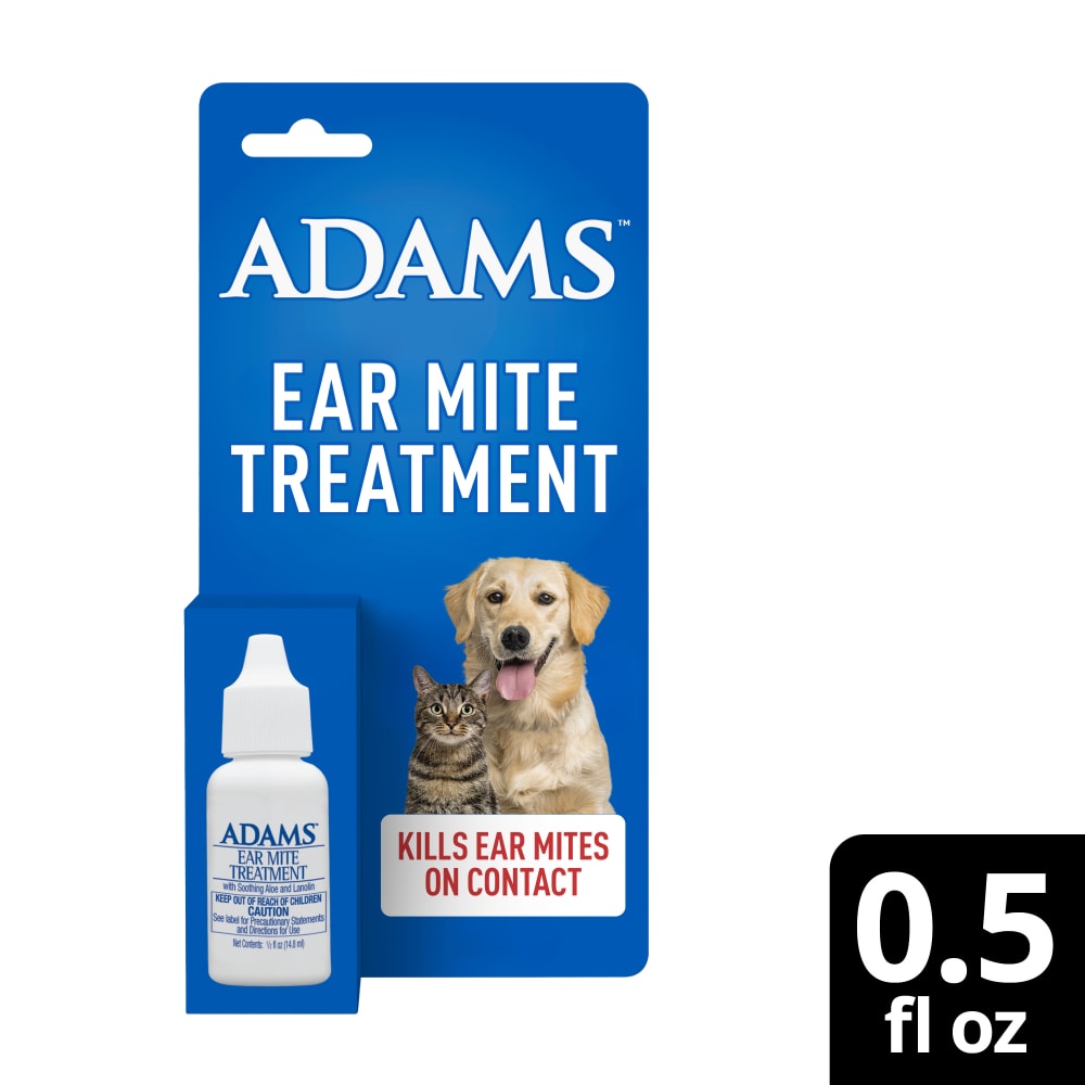 Retail packaging for Adams Ear mite treatment