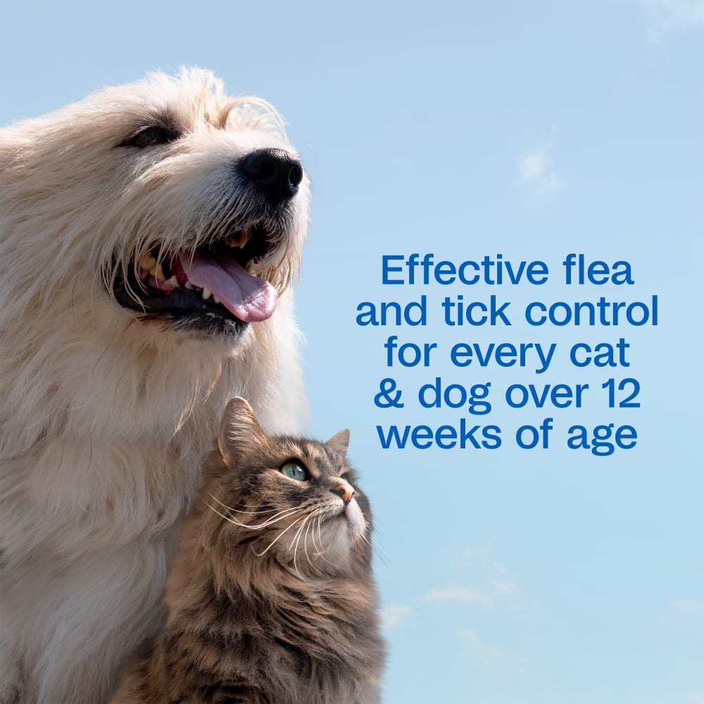 Effective flea & tick control for every cat & dog over 12 weeks of age